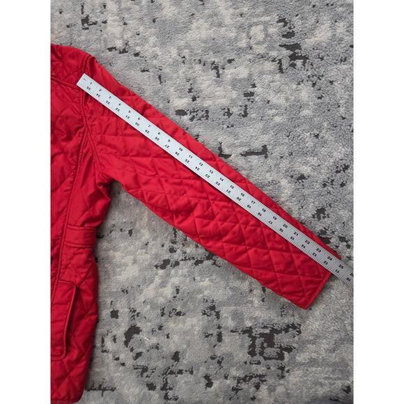 Vintage L.L. Bean Quilted Jacket -Large Red Preppy Collegiate Classic Cabincore - Picture 11 of 12